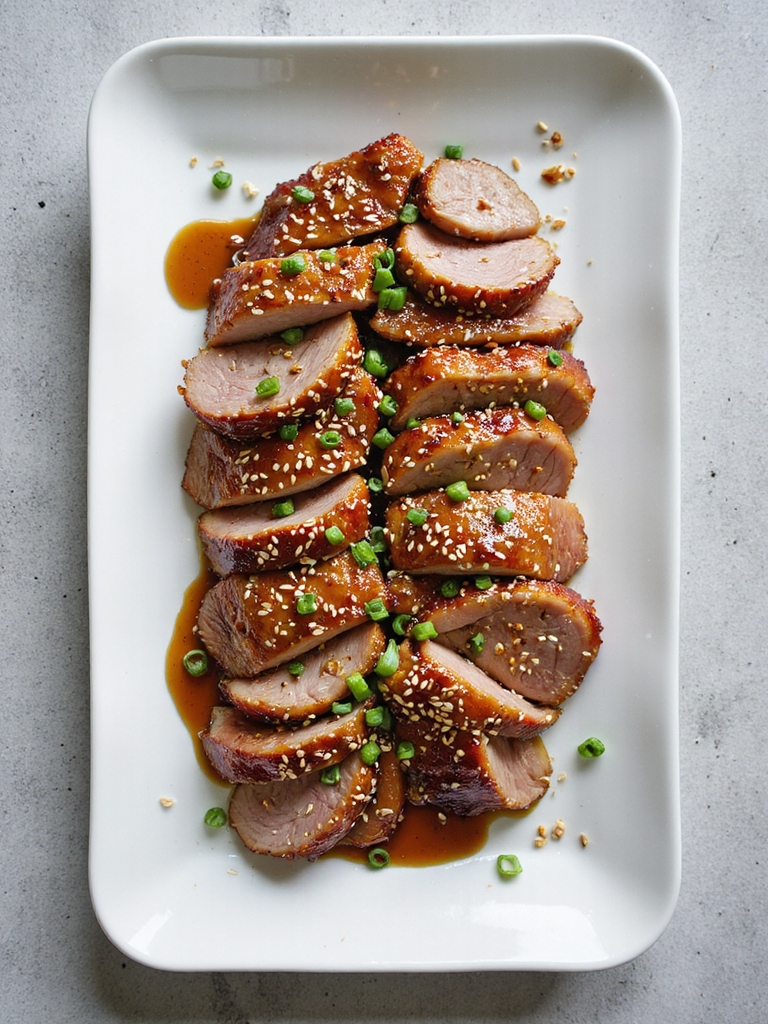 savory ginger soy pork loin
