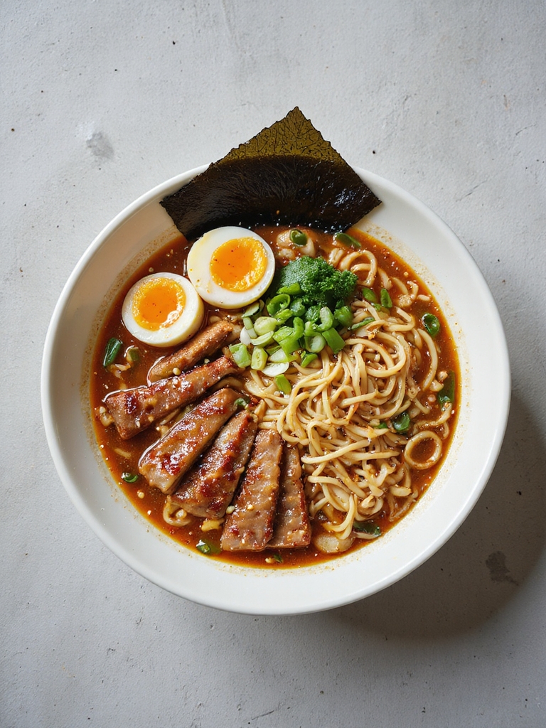 savory ground pork ramen