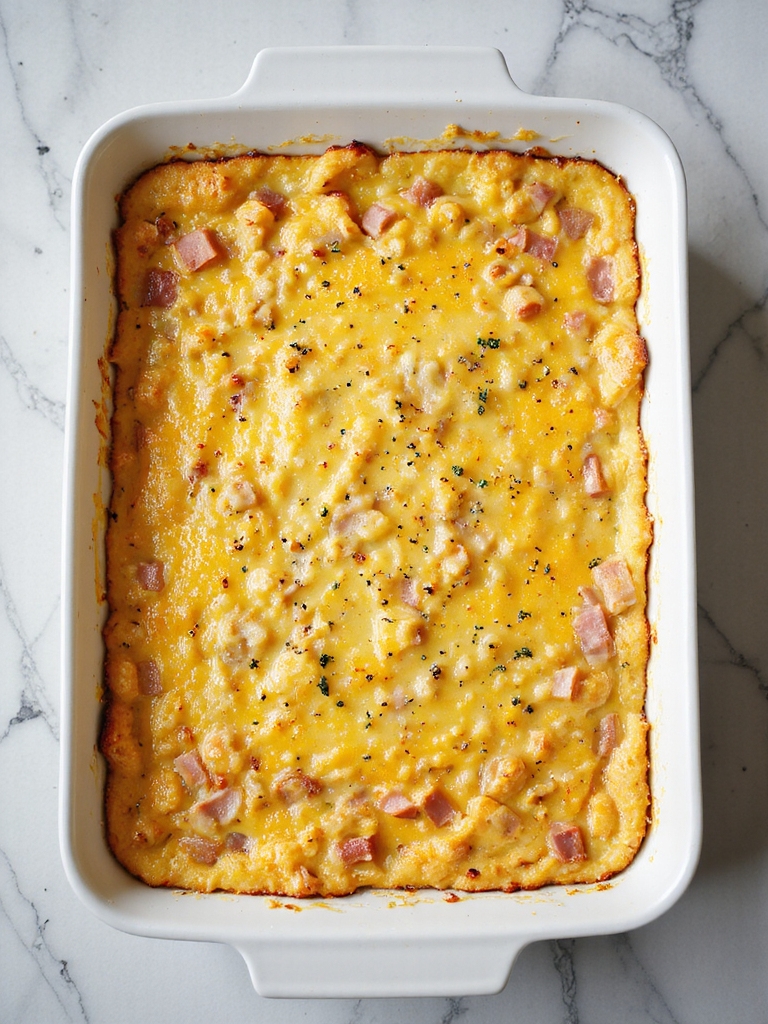 savory ham and swiss casserole