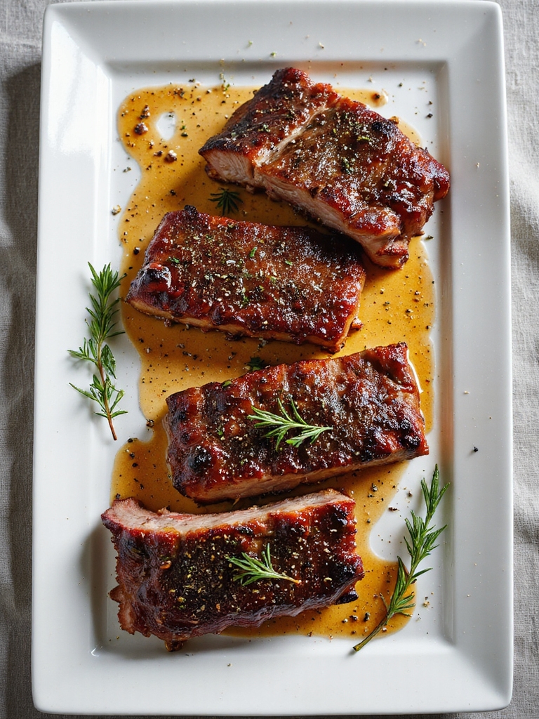 savory herb infused slow cooked ribs