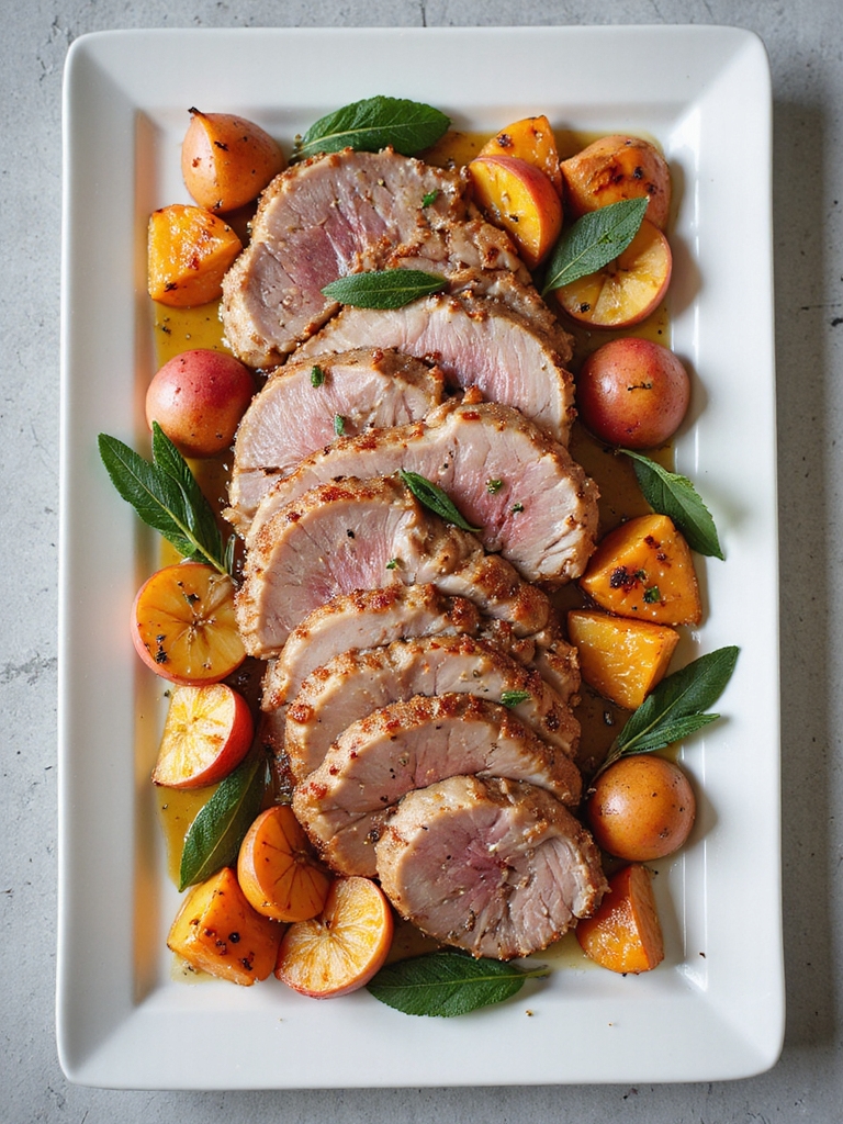 savory pork with apples