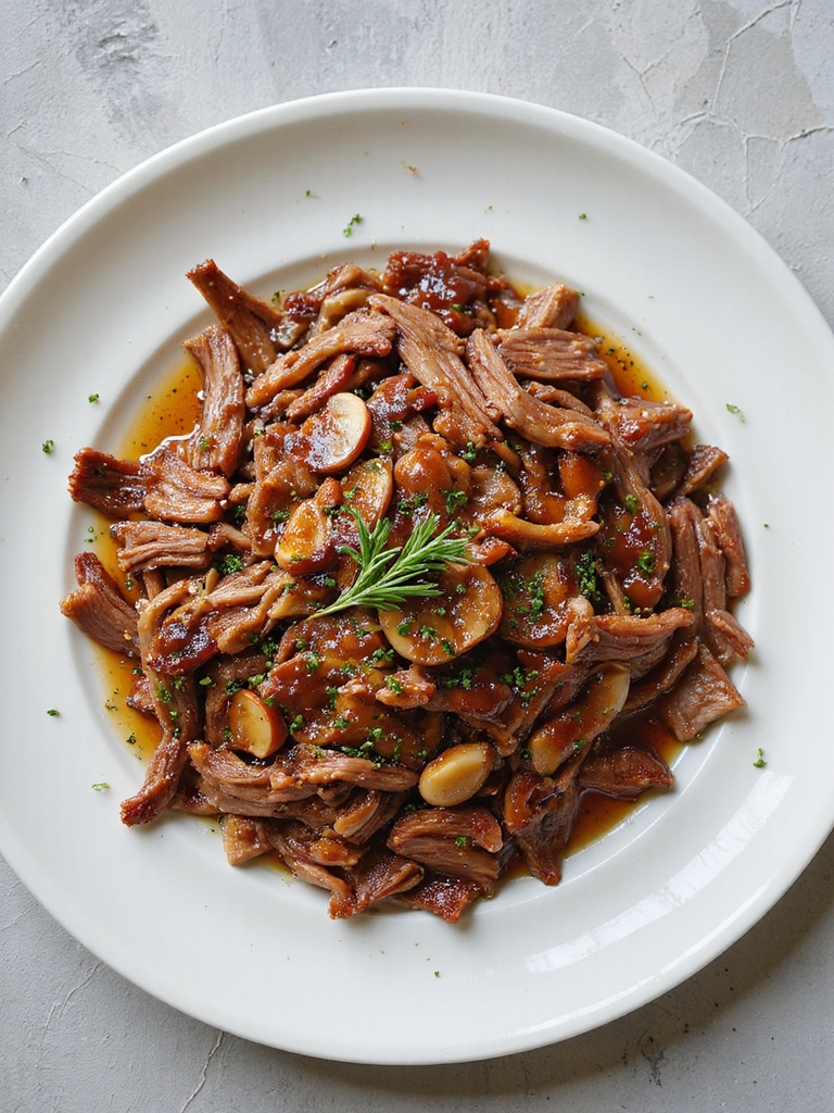 savory slow cooked pulled pork