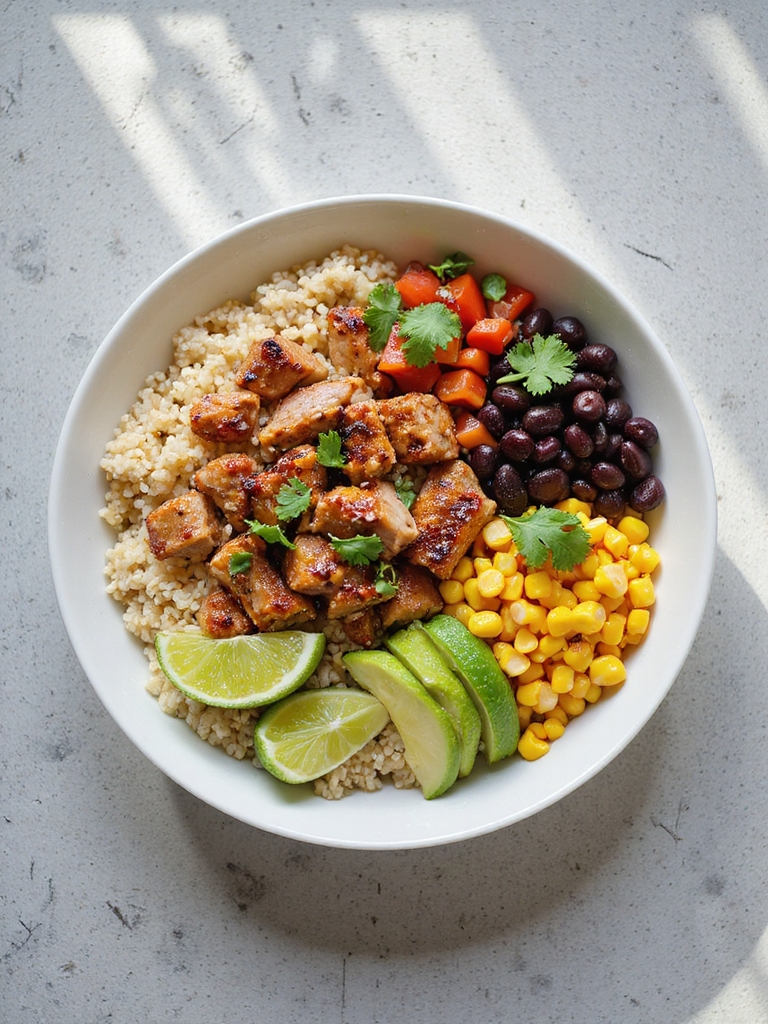 savory southwestern pork bowl