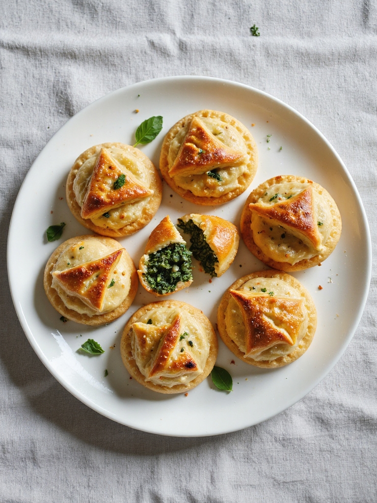 savory spinach filled pastries