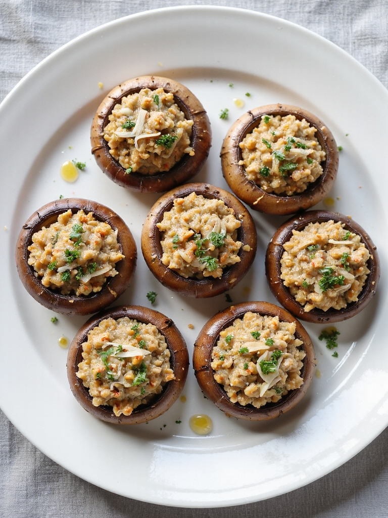 savory stuffed mushroom caps