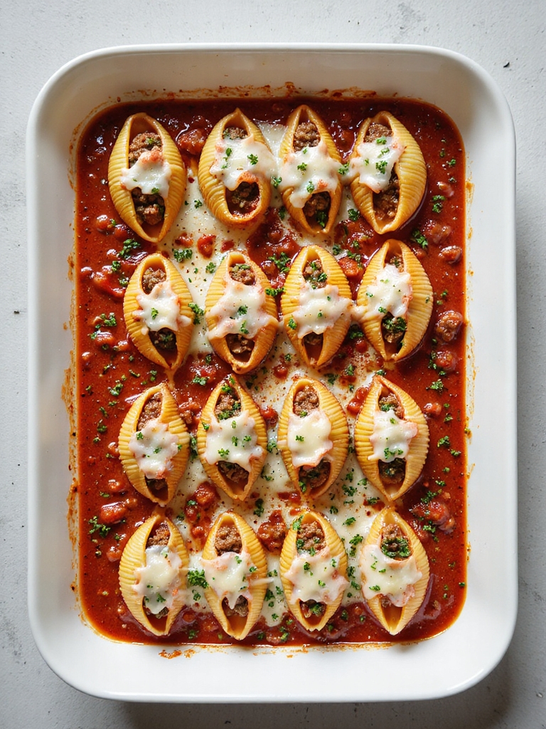 savory stuffed pasta shells