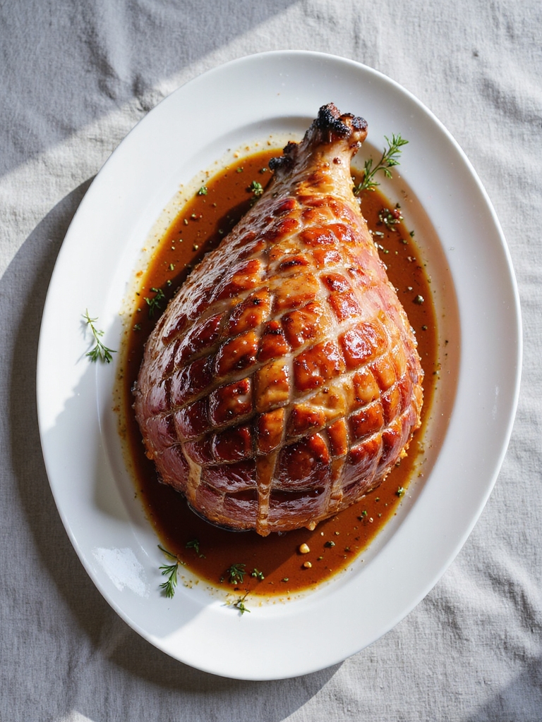 savory sweet mustard glaze ham