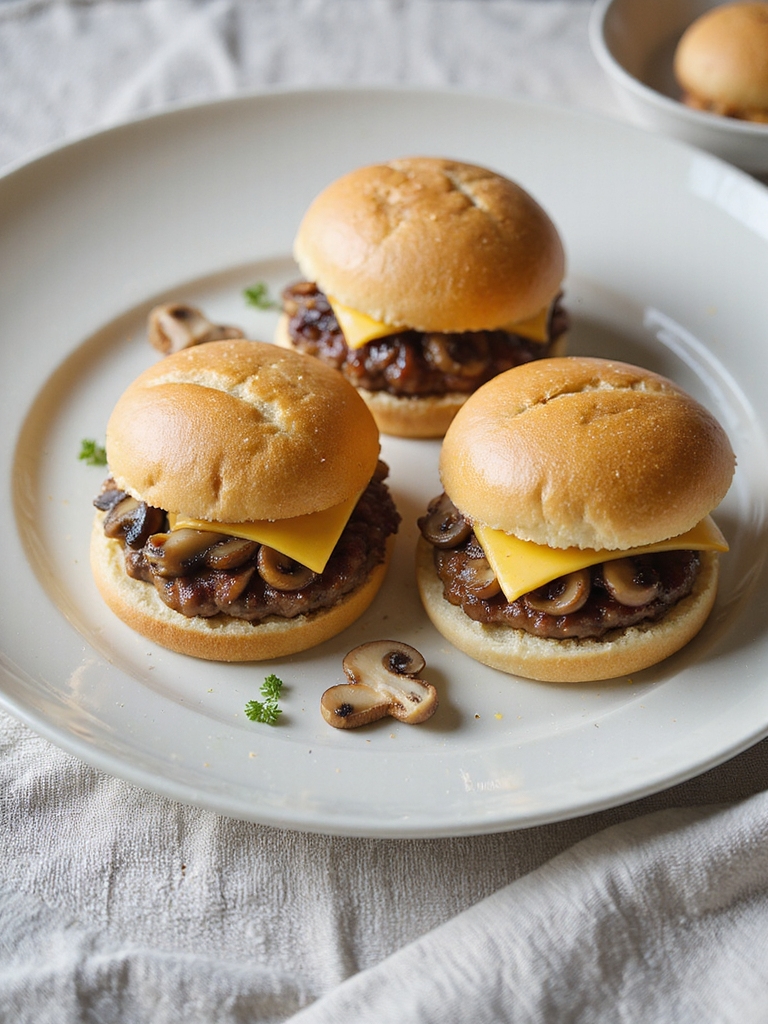savory turkey mushroom sliders