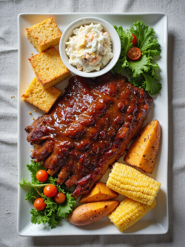 serving pork ribs sides