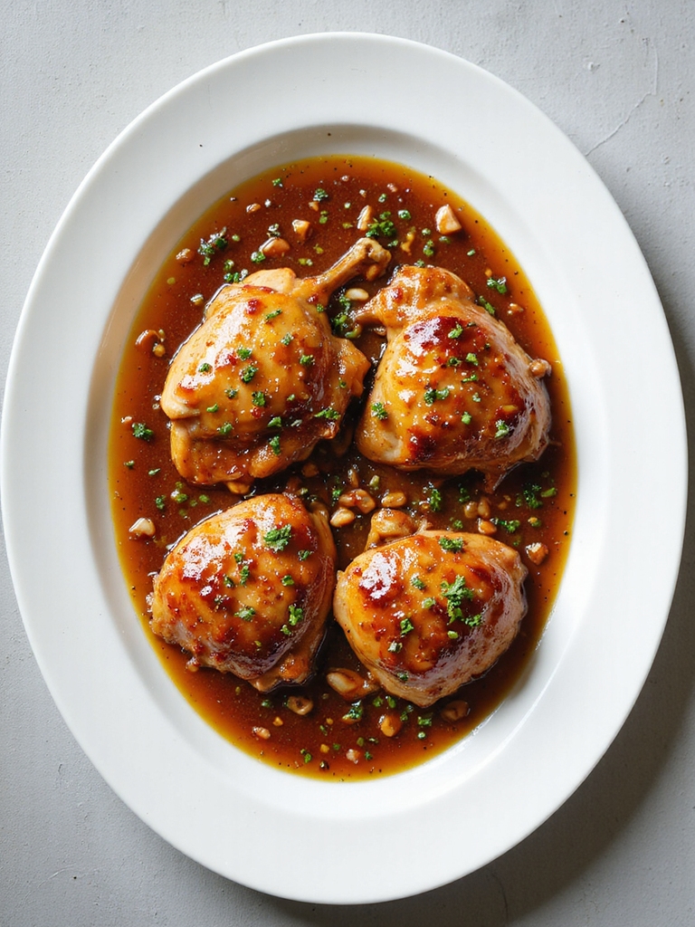 slow cooked honey garlic chicken