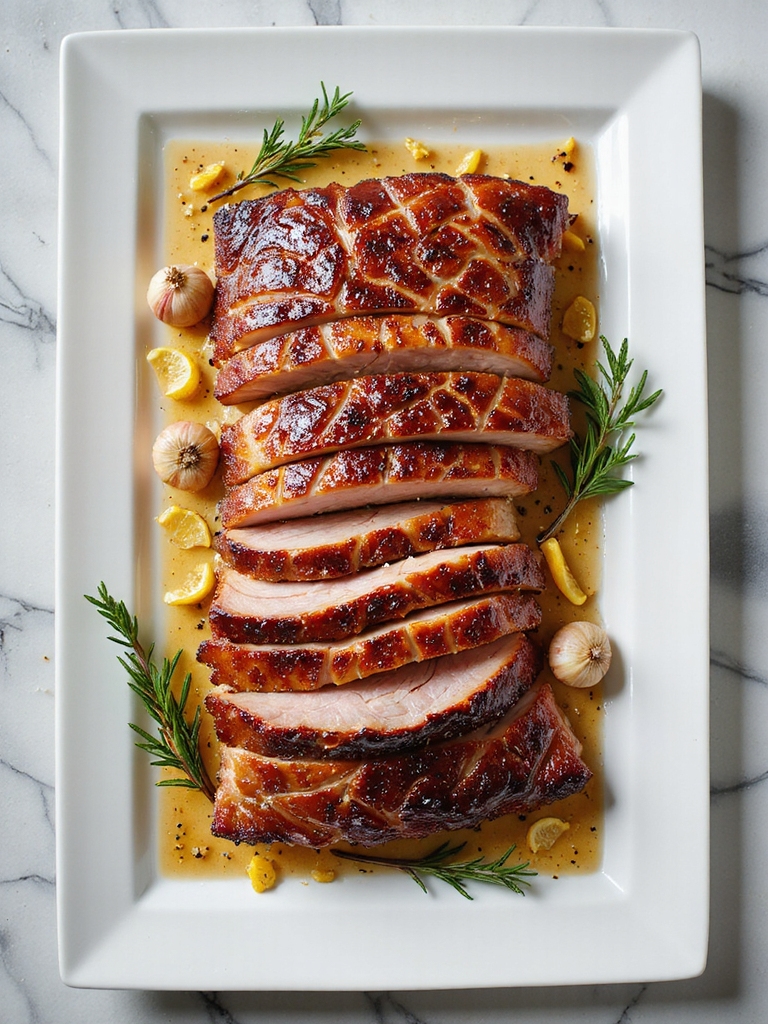 slow roasted garlic herb pork