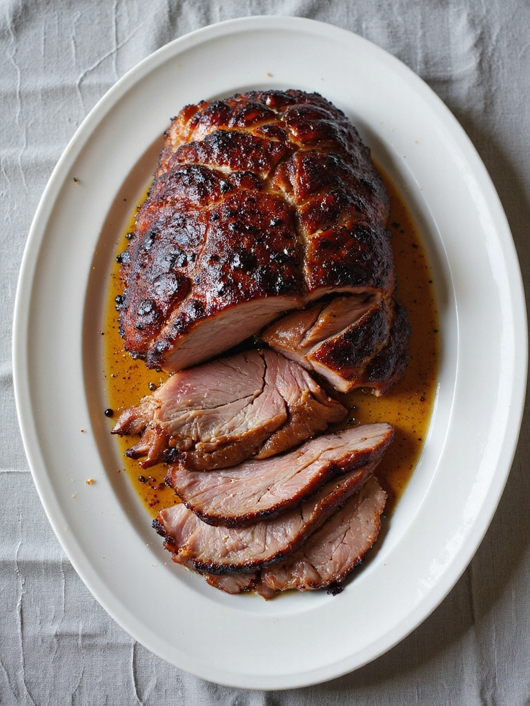 smoky mustard rubbed pork