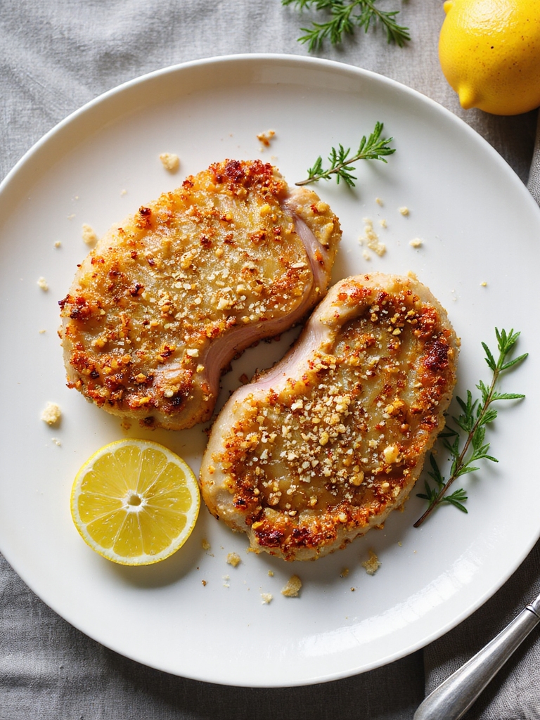 smoky parmesan crusted pork chops