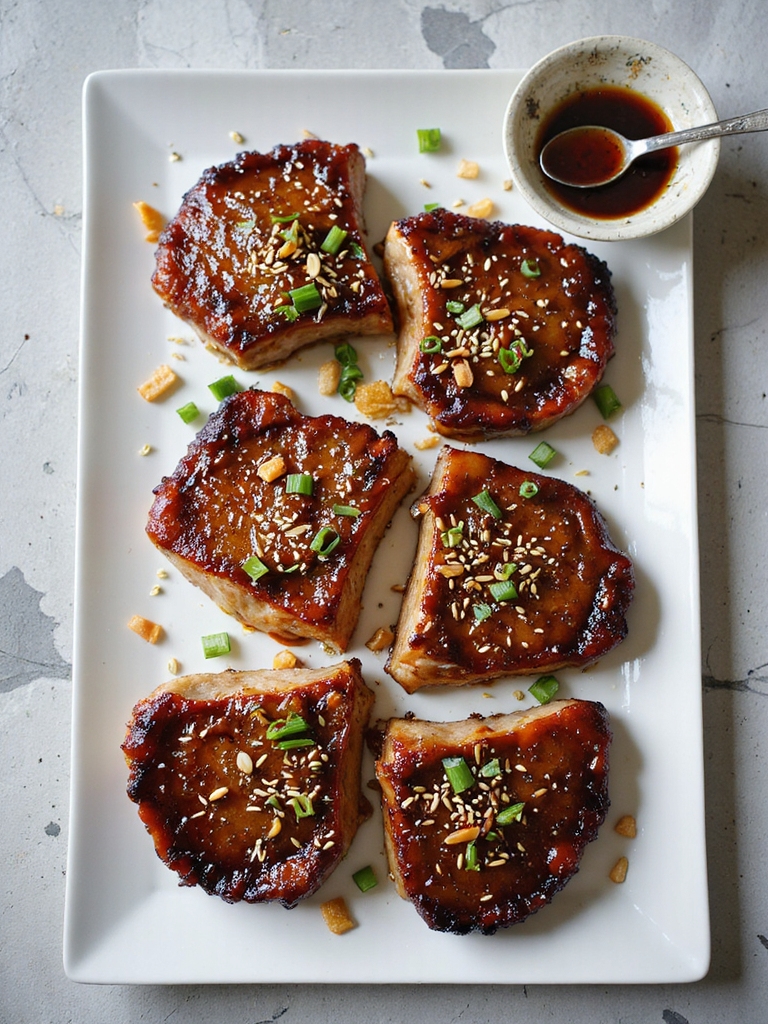 soy ginger glazed pork chops