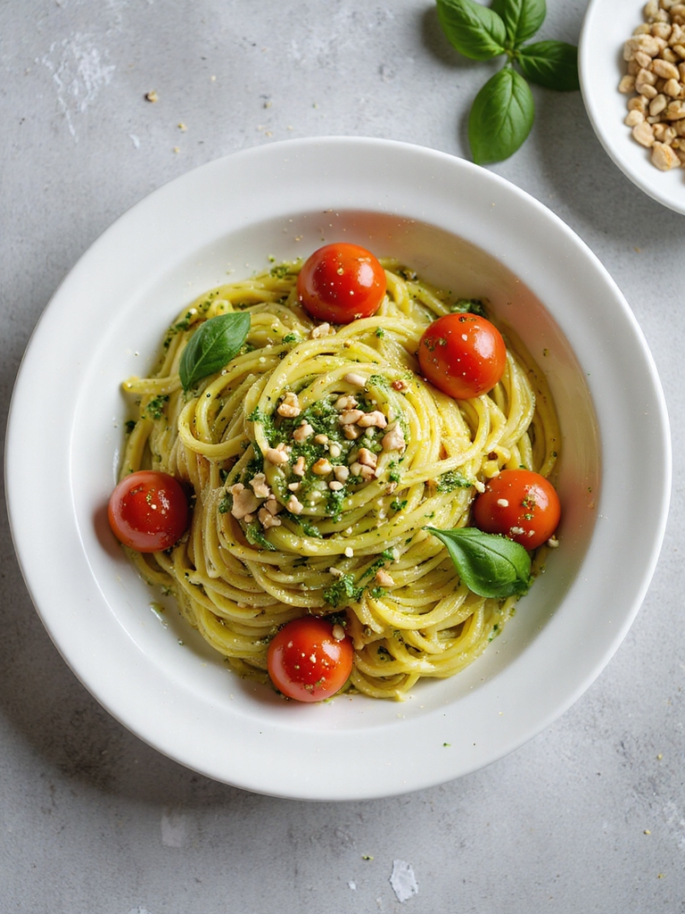 spaghetti squash with pesto