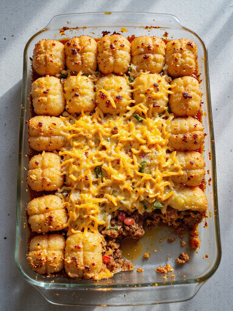 spicy beef tater tot casserole