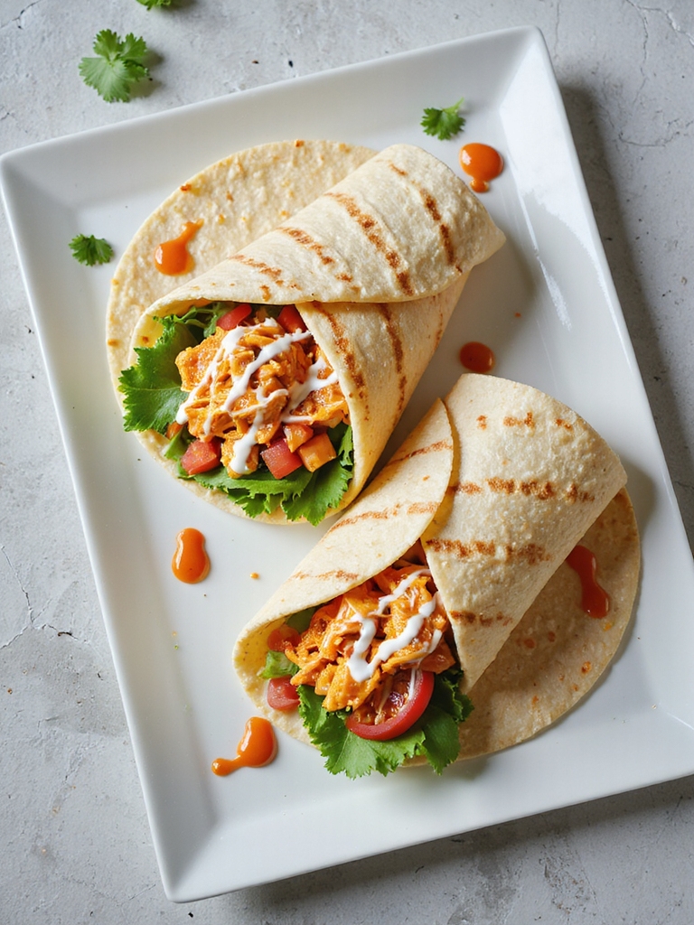 spicy buffalo chicken wraps