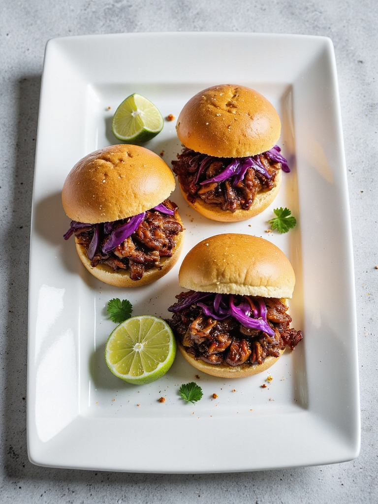 spicy caribbean pulled pork sliders