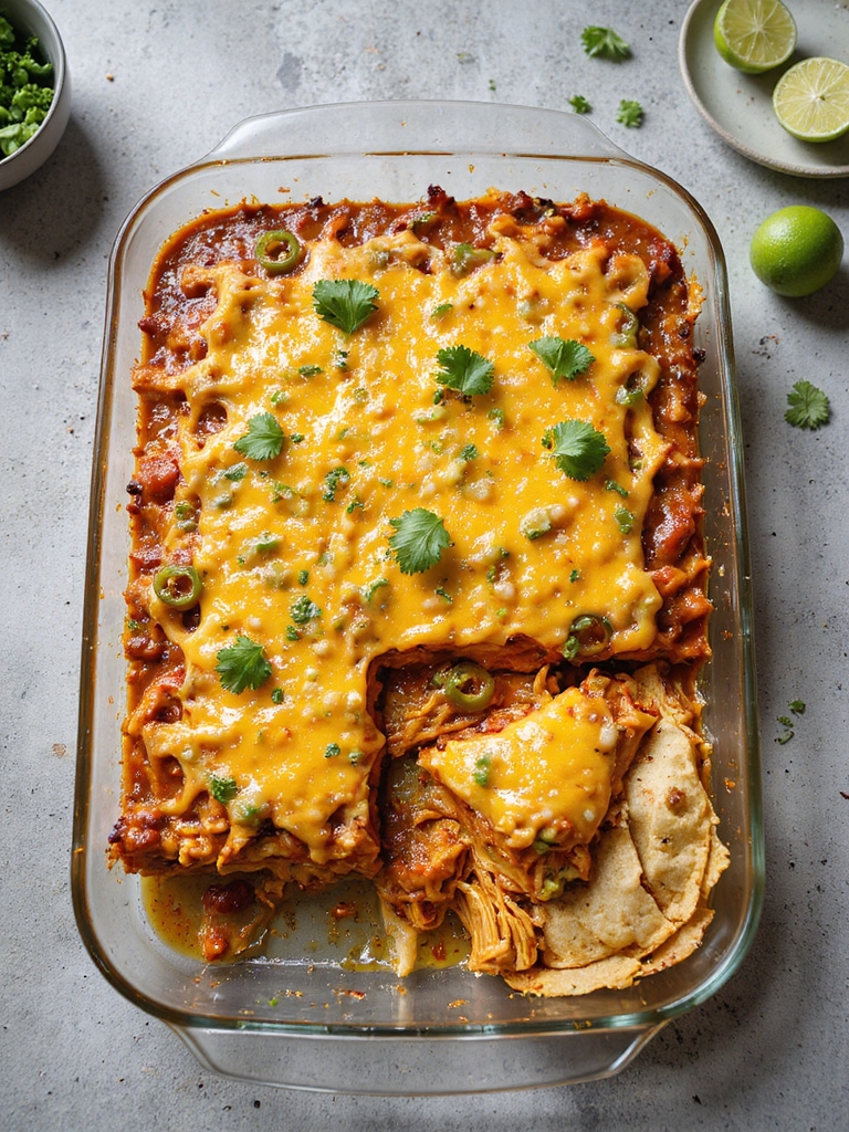 spicy chicken enchilada casserole