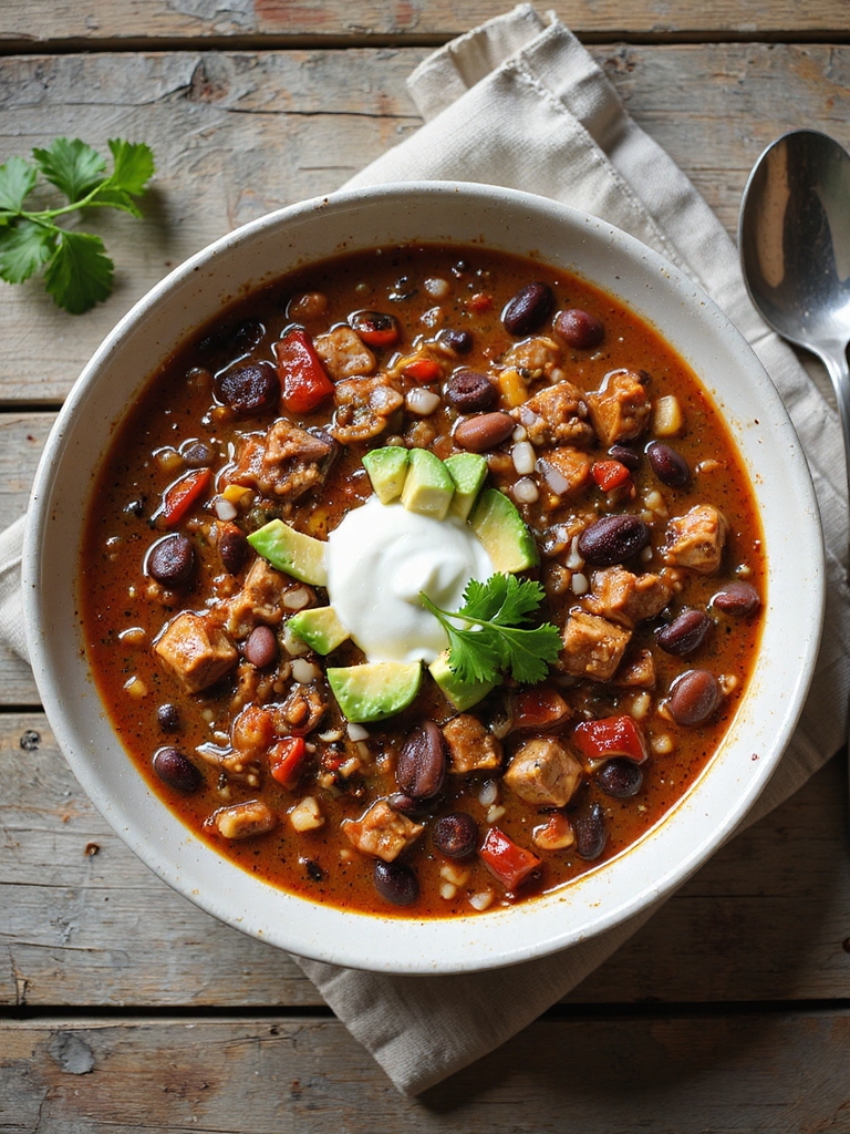 spicy comforting turkey chili