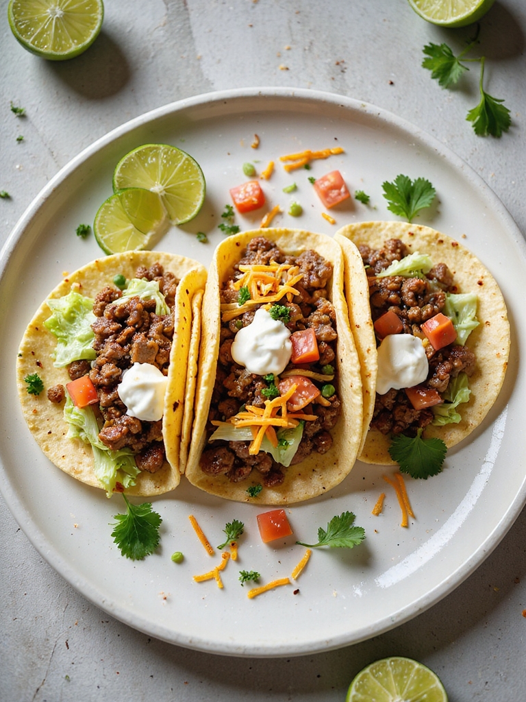 spicy seasoned beef tacos