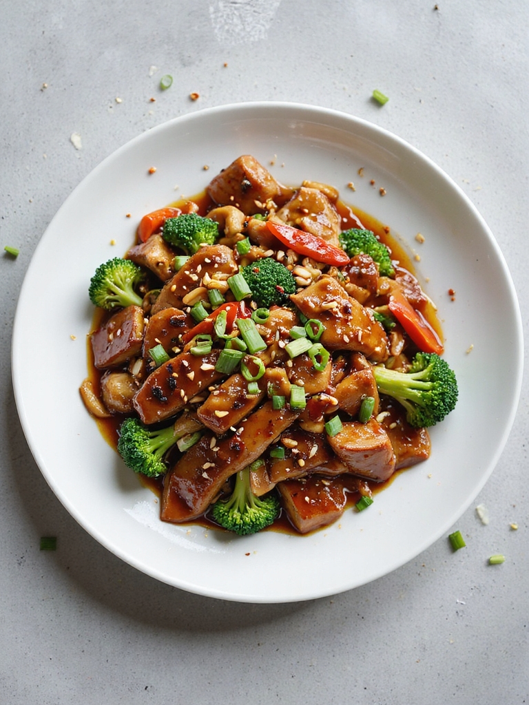 spicy szechuan pork stir fry
