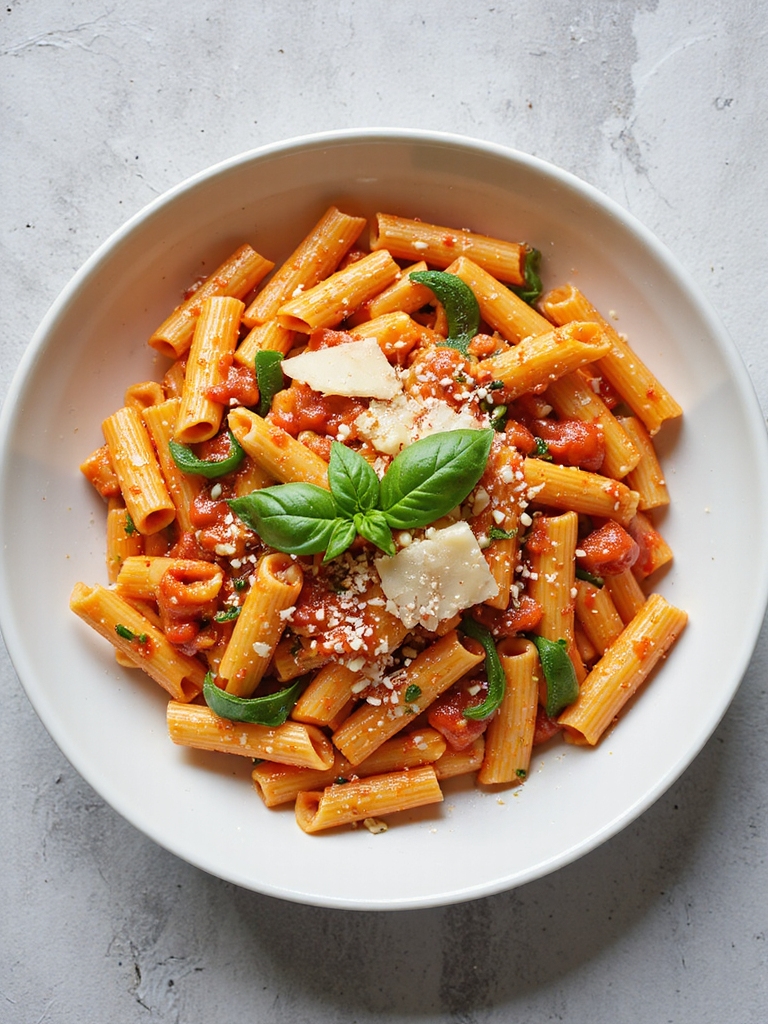 spicy tomato penne pasta