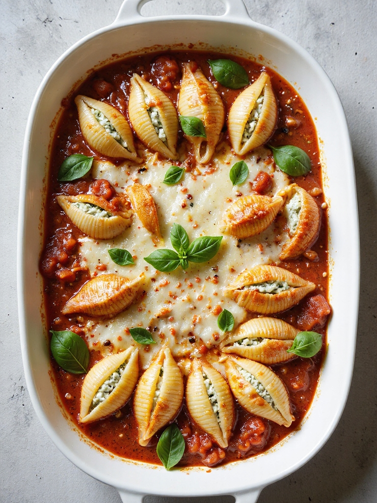 spinach and ricotta shells