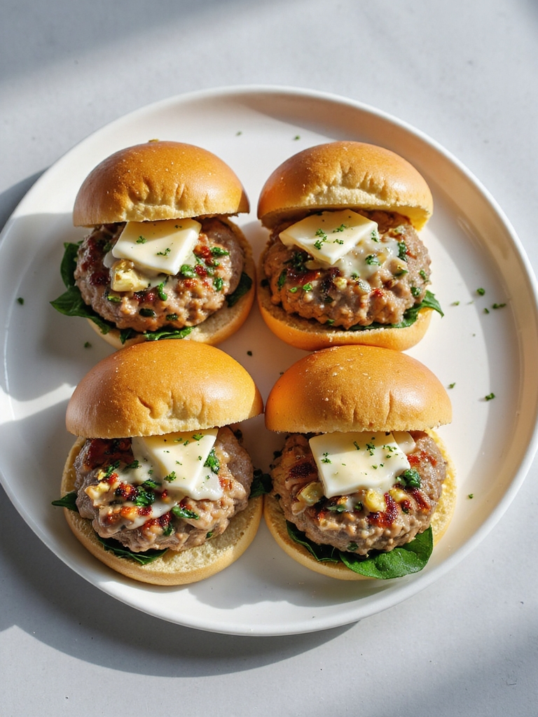 spinach artichoke turkey sliders