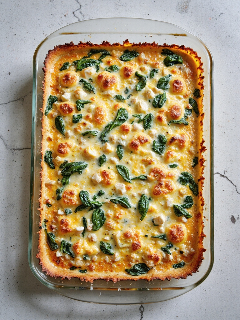 spinach feta egg casserole