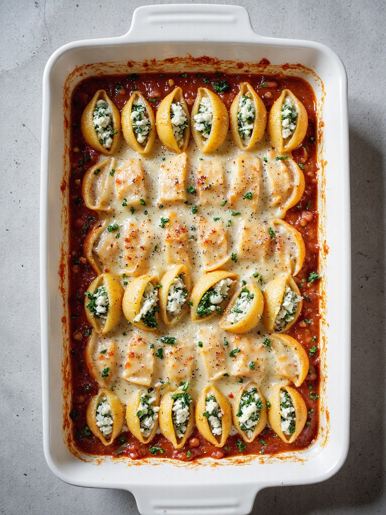 spinach ricotta stuffed shells