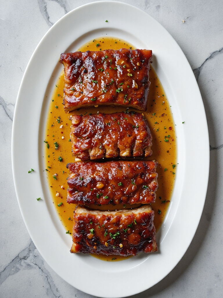 sticky honey garlic ribs