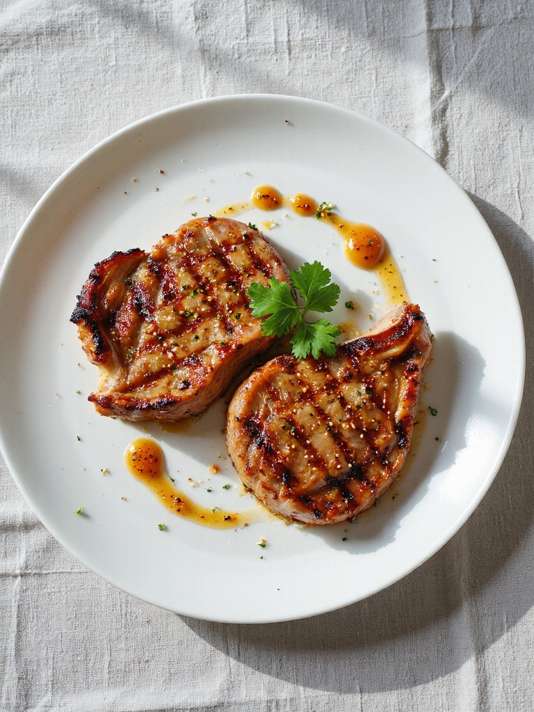 sweet and spicy pork chops