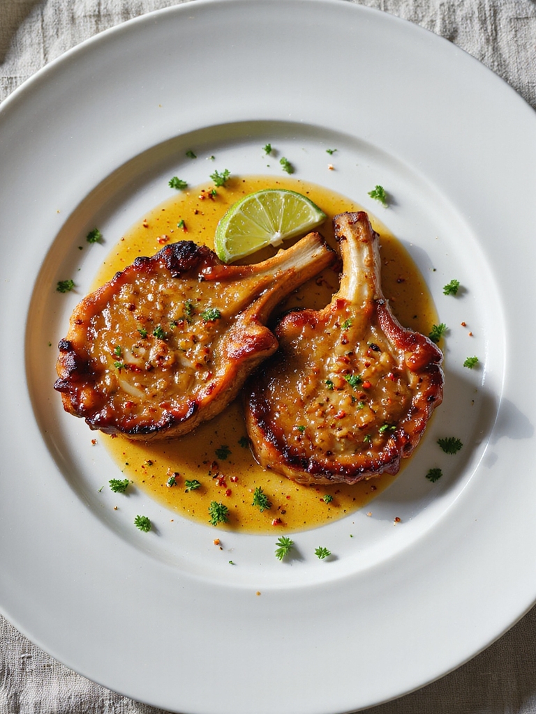 sweet and spicy pork chops
