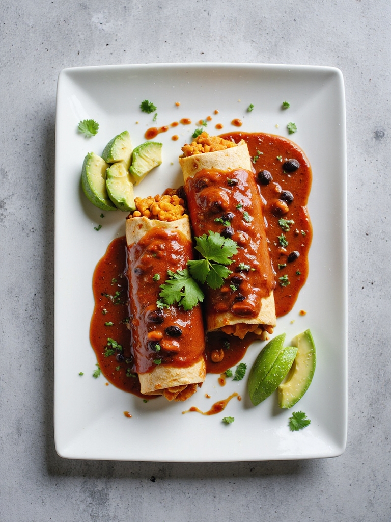 sweet potato black bean enchiladas