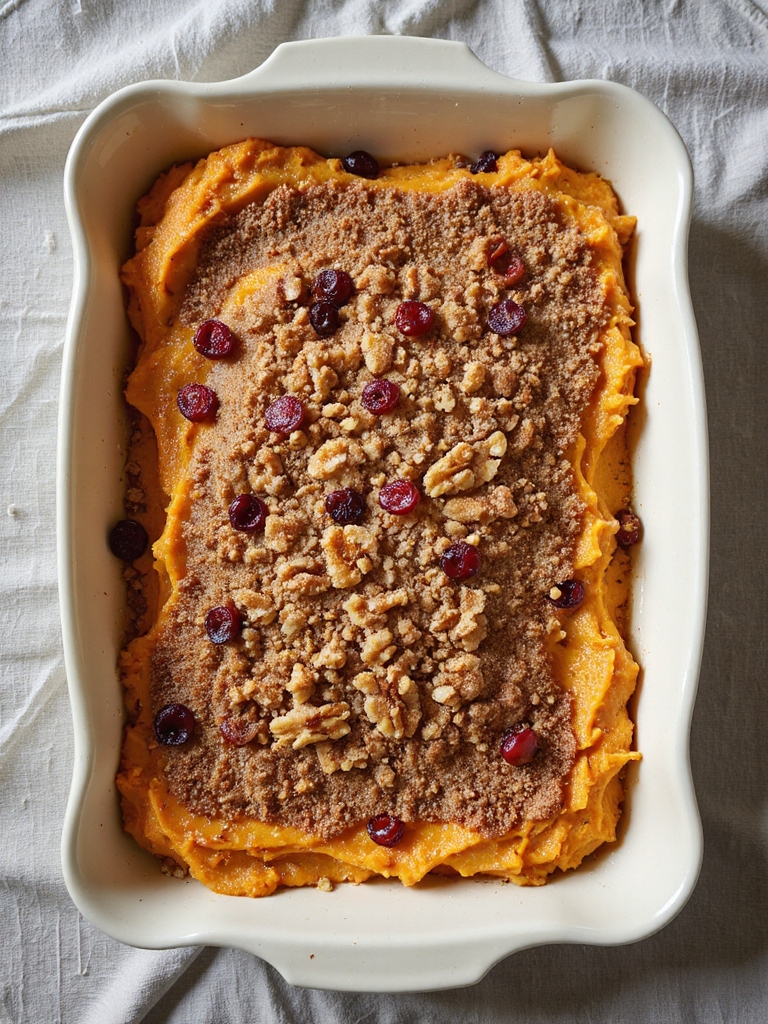 sweet potato cranberry walnut casserole