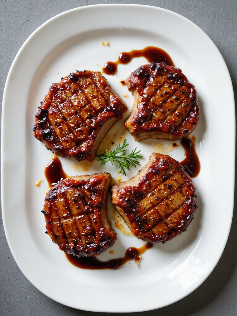 sweet tangy bbq pork chops