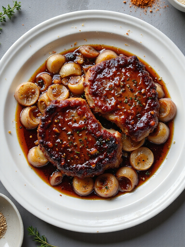 tangy slow cooked pork chops