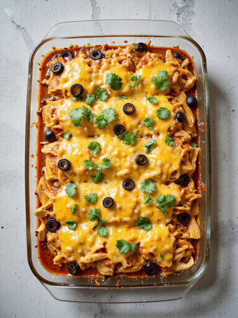 tex mex chicken enchilada casserole