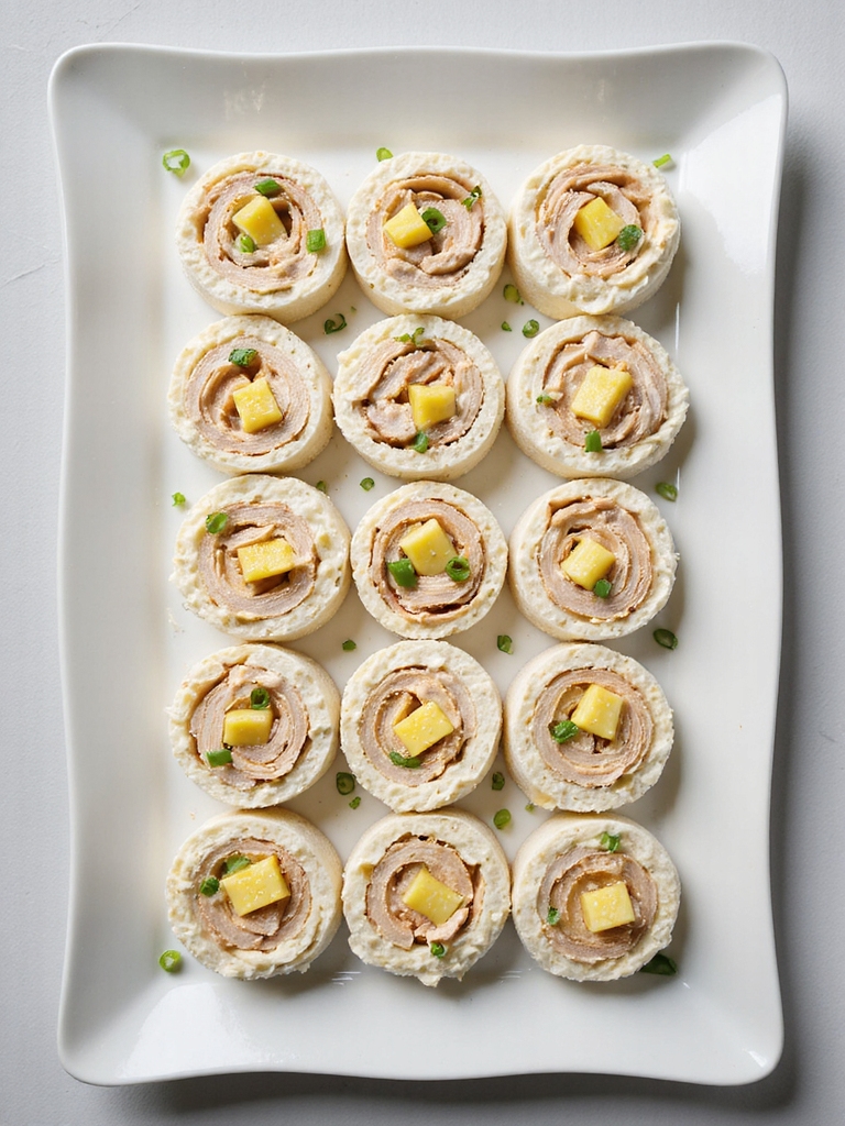 tropical turkey pineapple pinwheels