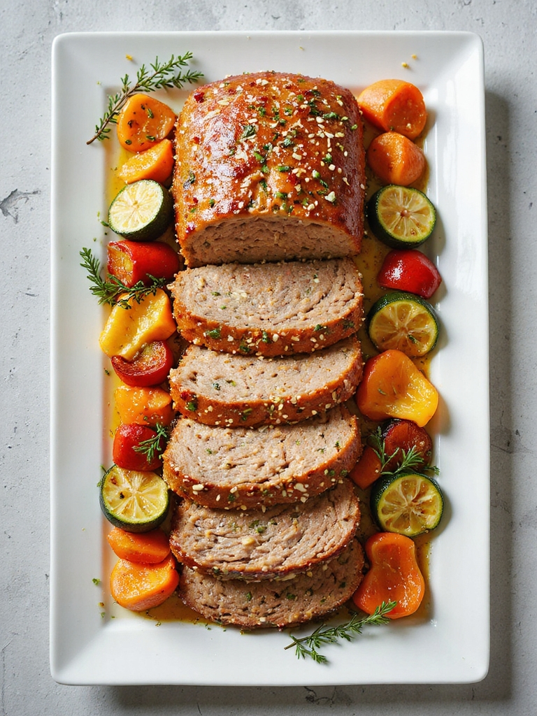 turkey meatloaf with roasted vegetables