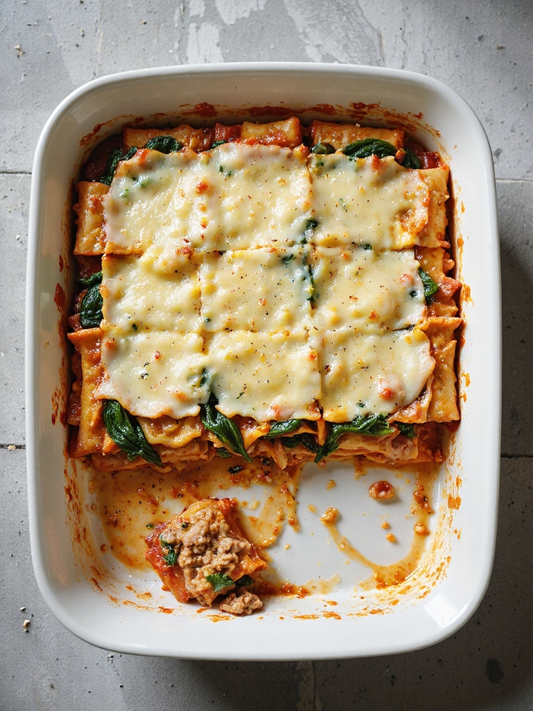 turkey spinach lasagna recipe