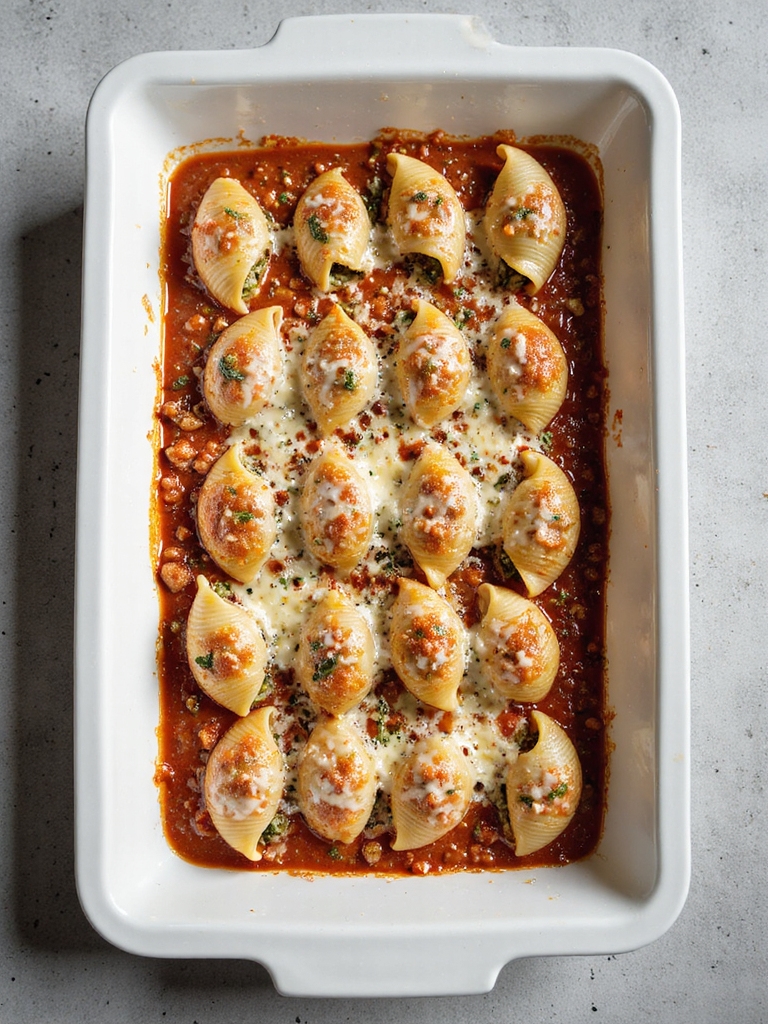 turkey spinach stuffed shells