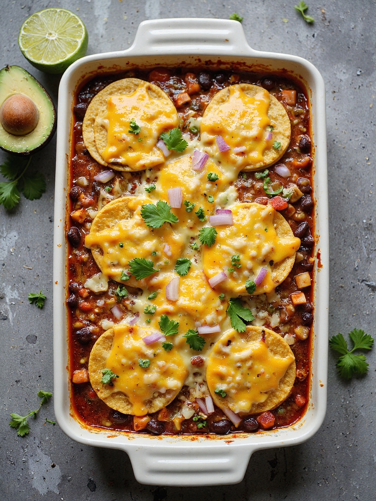 vegetarian enchilada casserole recipe