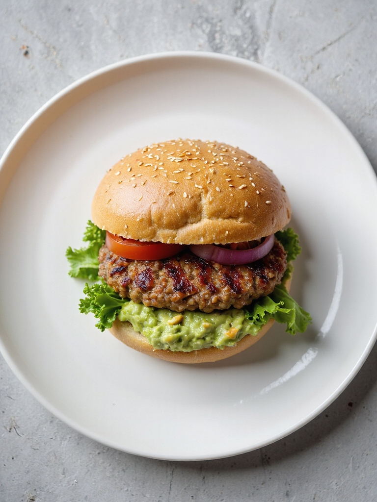 veggie burger with avocado
