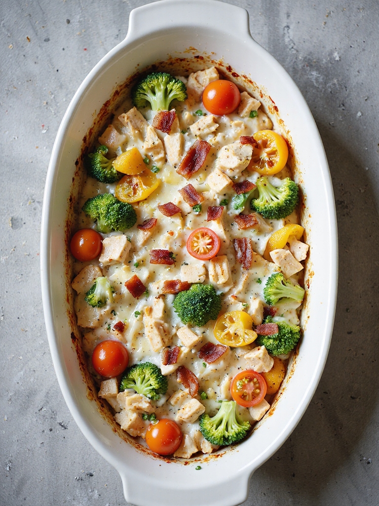 veggie packed chicken casserole