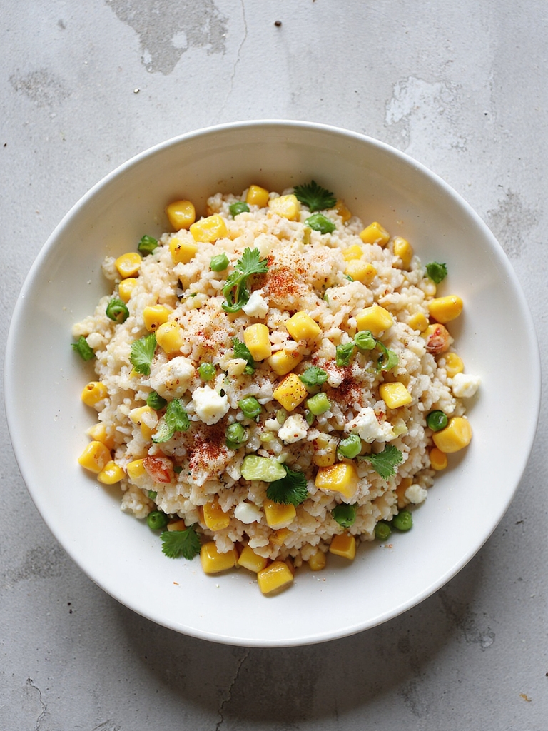 vibrant mexican corn rice salad