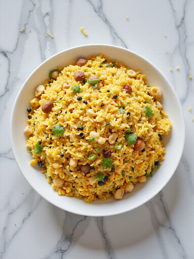 vibrant south indian lemon rice