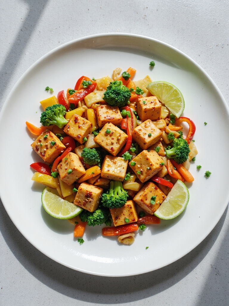 vibrant vegetable tofu stir fry