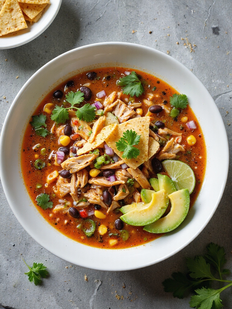 zesty chicken tortilla soup